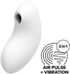 Satisfyer Stimulator Clitoris Vulva Lover 2 Air Pulse+Vibration USB Silicon Alb Vibrator