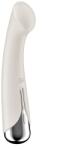 Satisfyer Vibrator Spinning G-Spot 1, 12 Programe de Vibratii, 5 Programe de Rotatii, Silicon, USB, Bej, 16.5 cm Vibrator