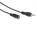 ACT Audio connection cable 1x 3, 5 mmm jack male to 1x 3.5mm stereo jack female 5m Black AK2031 (AK2031)