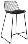  Dill Low fekete bárszék fekete párnával