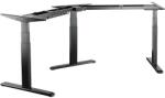 LogiLink Electrically Adjustable Sit-stand Desk Frame, 120 Angled (EO0017) - Asztalkeret