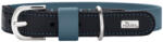 HUNTER HUNTER Wolmar BioThane®/bőr kutyanyakörv, füstkék/fekete S: 45cm hosszú, 19mm széles