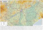Stiefel Falitérkép, 100x140 cm, fémléces, Magyarország autótérképe, STIEFEL (4860FLP) - pepita