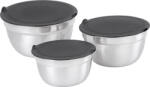 Magic home Edénykészlet, MagicHome, 14-16-18 cm, 3 db, rozsdamentes acél, fedéllel, korrózióálló, stílusos (TC801980)