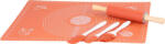 Magic home Sütőeszköz készlet, MagicHome, 5 db, 64 × 45 cm sütőszőnyeggel, szilikon, tapadásmentes, spatulákkal, sodrófával, ecsettel (TC801887)