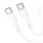 hoco. X83 Victory USB-C to USB-C adatkábel, töltőkábel, fehér (60W, 3A, 1m)