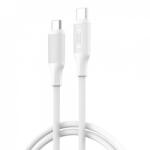 XO Cablu USB 2.0 type C la USB type C 60W 1m Silicon Alb, XO NB-Q265B (XO-NB-Q265B-ALB)