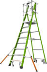Little Giant Ladder Телескопична стълба от фибростъкло с предпазен кош Safety Cage - работна височина 4.24 метра (19708EN)
