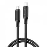 XO Cablu USB 2.0 type C la USB type C 60W 1m Silicon Negru, XO NB-Q265B (XO-NB-Q265B-NEGRU)