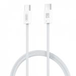 XO Cablu USB 2.0 type C la USB type C 60W 1m brodat Alb, XO NB-Q273 (XO-NB-Q273)