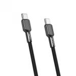 XO Cablu USB 2.0 type C la USB type C 60W 1m brodat Negru, XO NB-183B (XO-NB-183B)