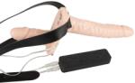 You2Toys Penis strap-on cu vibrații Double O Vibrator