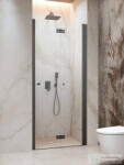 Radaway Nes DWB 90 zuhanyajtó, szálcsiszolt fegyvermetál profil, jobbos 10029090-92-01R (10029090-92-01R)
