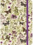 Peter Pauper Press Jegyzetfüzet B/6 vonalas Peter Pauper 80 lapos keményfedeles gumis Amethyst Butterflies (338877)