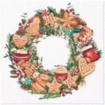 PAW Karácsonyi szalvéta Gingerbread Wreath 20 db-os