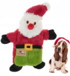 Wesoły Pupil Kutyajáték Karácsonyi Mikulás kabalafigura sípoló ölelés az ünnepekre (Zabawka dla psa ŚWIĄTECZNY MIKOŁAJ maskotka)