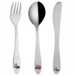 Artemis Gyerek evőeszköz készlet, acél, autó motívummal, 3 részes (VD-143688)