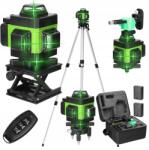 Weytoll Lézeres Vízszintező 16 Vonallal 360 4D 2xAKKU 120cm állvány (74784AW33)