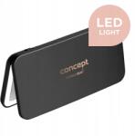 Authentic Beauty Concept Concept KZ2020 Kozmetikai zsebtükör LED-del, 2x nagyítás, fekete (KZ2020)