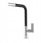 Gamma Side fekete konyhai csaptelep kihúzható kifolyócsővel Gamma (BSE-bp)