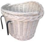 ONYX Nagy Szép Fehér Fonott Kosár Kerékpárra fehér