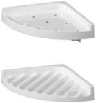 BISK sarokpolc 18 cm fehér műanyag (90202) (90202)