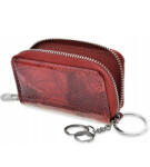 Jennifer Jones Bőr kulcstartó női cipzáras piros lakk pillangós (en-5139-red-pill)