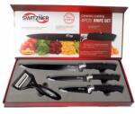 Switzner Konyhai Kés Szett, 3 db, hámozóval, rozsdamentes acél (SW8888BLK)