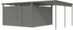Karibu fém kerti ház KARIBU OSTEN 4 (12526) szürke (LG4481)