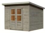 Karibu fából készült kerti ház KARIBU MERSEBURG 6 (8543) világos szürke (LG4440)