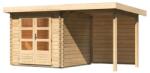Karibu fából készült kerti ház KARIBU BASTRUP 2 + egy menedéket 200 cm beleértve a hátsó falat is (9300) natur (LG2808)