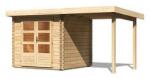 Karibu fából készült kerti ház KARIBU BASTRUP 2 + egy menedéket 200 cm (73290) natur (LG2806)
