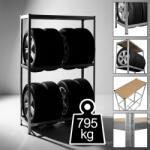  Gumiabroncs tároló állvány - fém - 180 x 120 x 40 cm (10843) - multinet