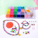 CsimpiStore Polimer Lapos Gumi Gyöngy Karkötő Készítő Készlet 6000+ db