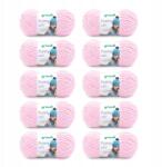 Gründl Gyapjú és Poliészter Rózsaszín Pasztell 10 x 100 g Fonal (B0723CM1S3)