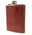 Decortrend Csípő Lombik, 240ml, rozsdamentes acél, bőr, barna, elegáns (madmax)