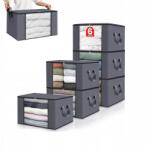  6 db ruhatároló táska, doboz, gardrób rendszerező (egyes, 84 literes) (GMA61)