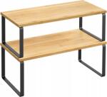 SONGMICS Konyhai Polcok Asztali Polc Rendező Ipari Stílus Loft 40 cm (p-40x2)