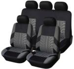 Ro Group Set Huse Scaune Auto pentru Volkswagen Eos - RoGroup Mesh, gri cu negru, 9 piese