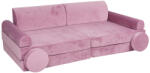 MeowBaby® Playset modular canapea premium velvet spuma , roz
