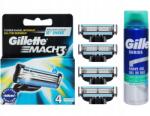 Gillette Mach 3 pengék, 4db, borotvabetét, borotvagél 200ml, aloe vera (3014260239633)