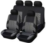 Ro Group Set Huse Scaune Auto RoGroup Mesh, material textil, 9 Bucati, culoare gri cu negru