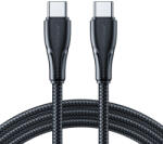 JOYROOM Cablu pentru incarcare si transfer de date Joyroom S-A11 Surpass, USB-C la USB-C, 66W, 480Mbps, 0.25m, Negru (6956116790943)