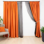 Hiko Set 2 draperii opace, Hiko Blackout, dimout orange usor lucios, cu rejansa (10012770)