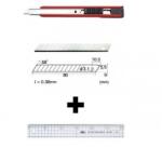 NT Cutter Set Cutter / cutit utilitar mic NT Cutter - 9mm + 10 lame de schimb + rigla 30 cm (A-250RP+BA-1P+ CS-301)