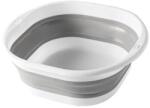  Lighean Pliabil, Multifunctional, Anti-alunecare, Poate fi atarnat, Design gauri de agatat, Mic si portabil, Usor de curatat, Pentru Baie, bucatarie, voiaj, PP, TPE, marime M, Alb Gri, 30 x 11 cm