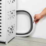  Lighean Pliabil, Multifunctional, Anti-alunecare, Poate fi atarnat, Design gauri de agatat, Mic si portabil, Usor de curatat, Pentru Baie, bucatarie, voiaj, PP, TPE, S Alb Gri, 24 x 9 cm