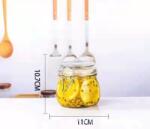  Borcan sticla 500 ml, capac etans, garnitura silicon, Depozitare alimente, Condimente, Cereale, Dulceata, Transparent
