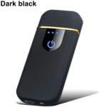  Bricheta electrica, indicator baterie cu activare Touch, reincarcabila USB, Negru mat Bricheta