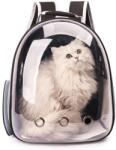  Rucsac transport animale cu greutate maxima 6.5 kg, hublou transparent, buzunar lateral, negru